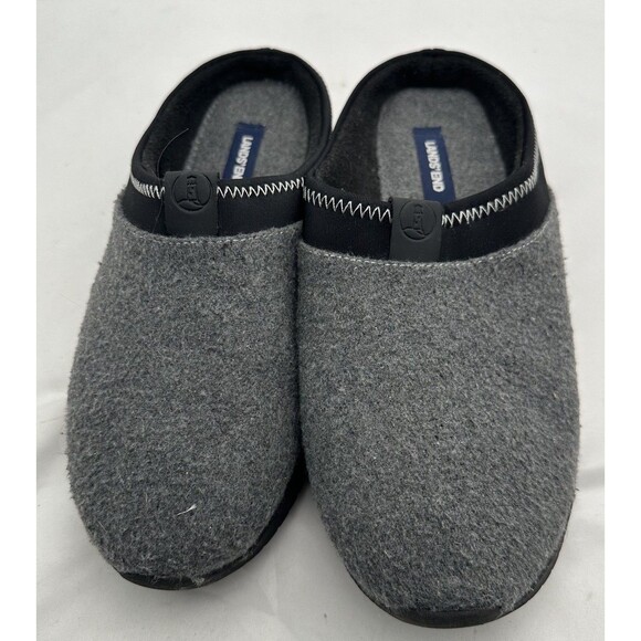 Lands' End Men's Fleece Clog House Slippers Gray 9 - Picture 1 of 11